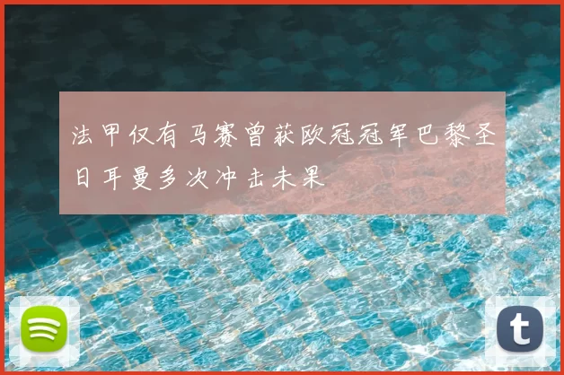 法甲仅有马赛曾获欧冠冠军巴黎圣日耳曼多次冲击未果
